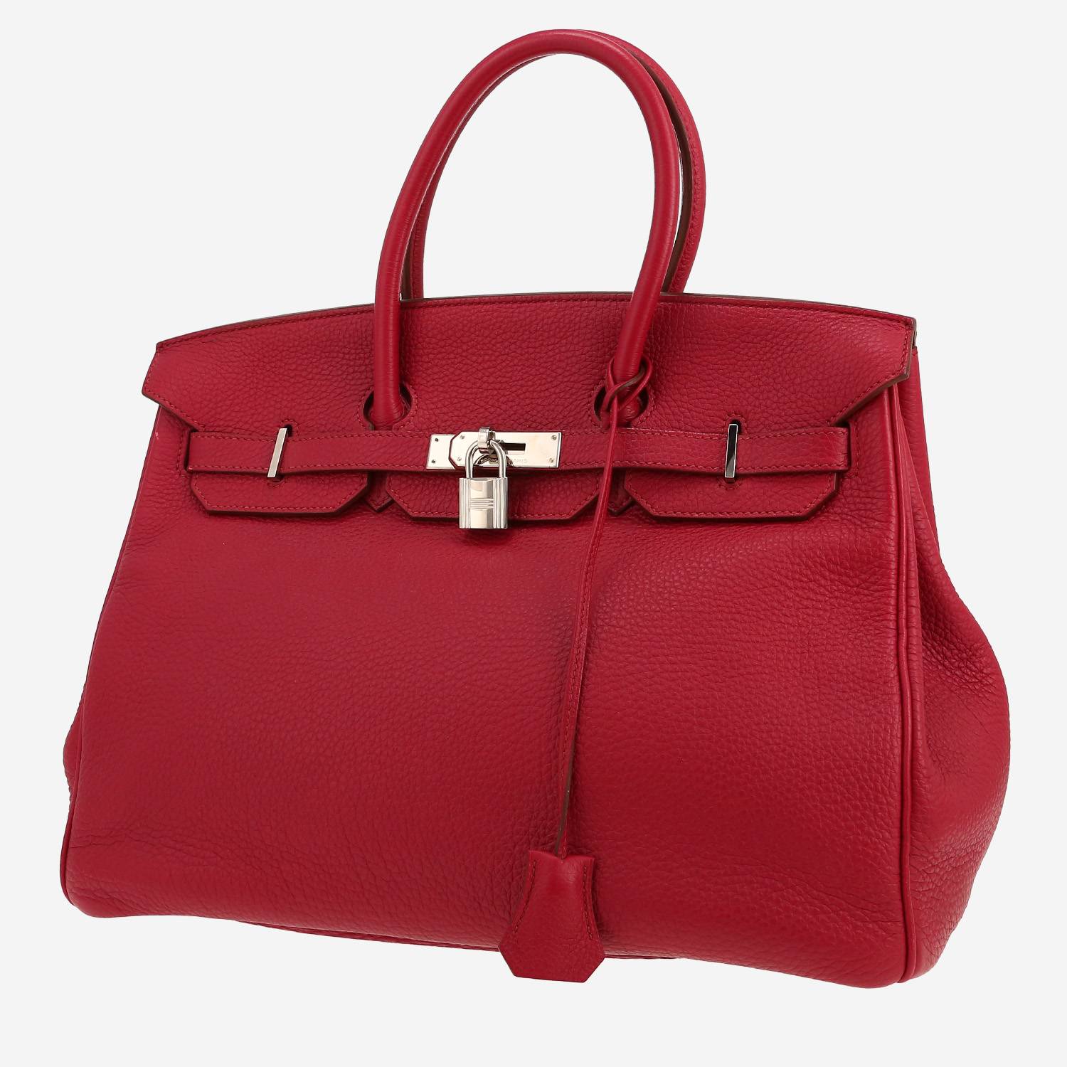 Sac à main Hermes Birkin 35 cm en cuir togo rose Tosca
