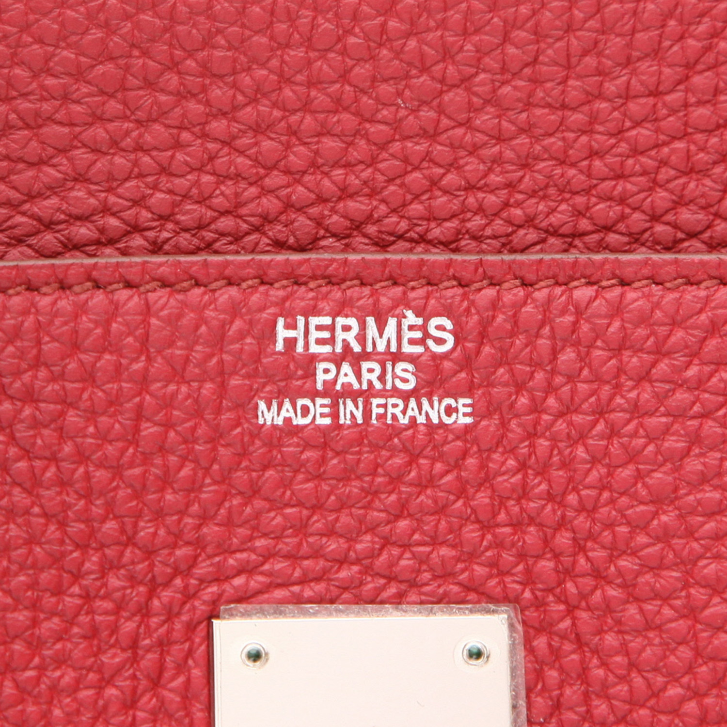 Borsa Hermes Birkin 35 cm in pelle togo rosa Tosca - Detail D2