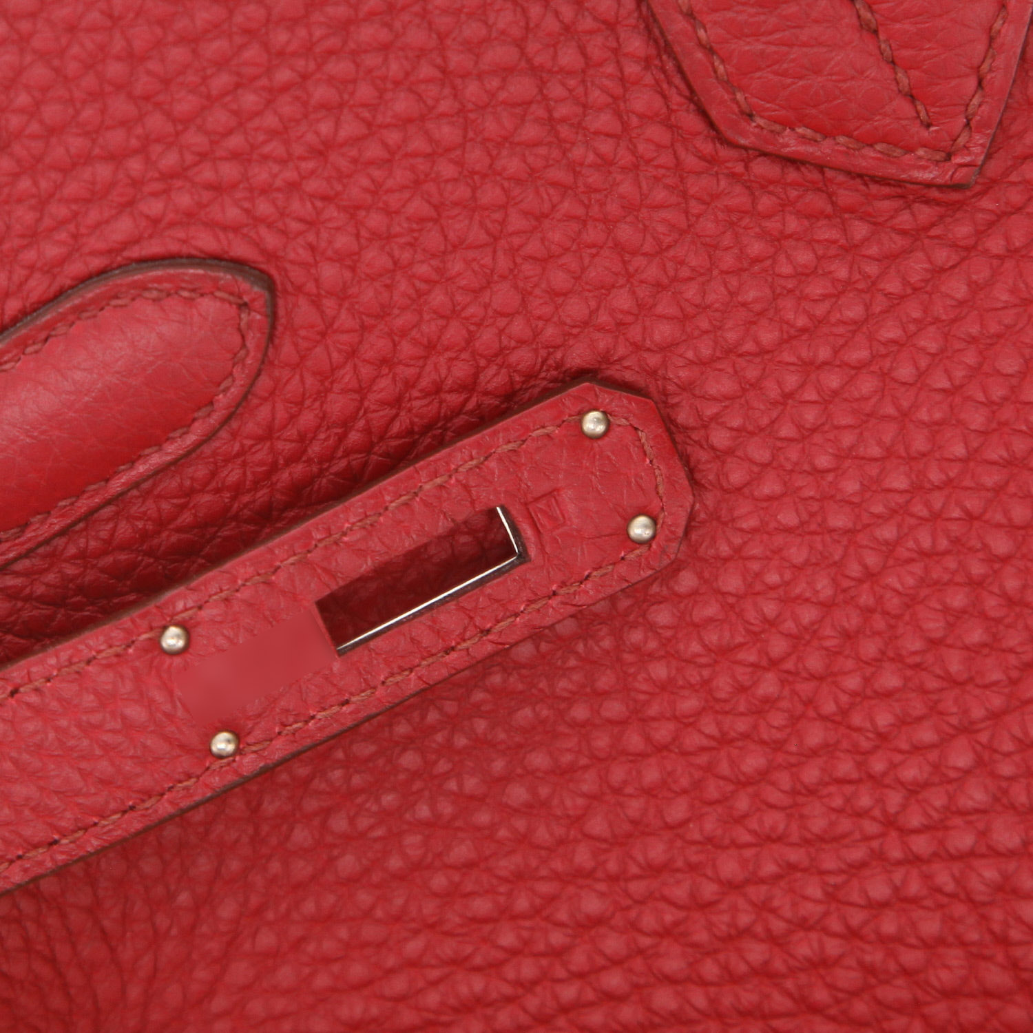 Hermes Birkin 35 cm handbag in pink Tosca togo leather - Detail D4