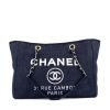 Sac cabas Chanel  Deauville en toile denim bleu-jean - 360 thumbnail