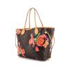 Shopping bag Louis Vuitton Neverfull in tela monogram a fiori e pelle naturale - 00pp thumbnail