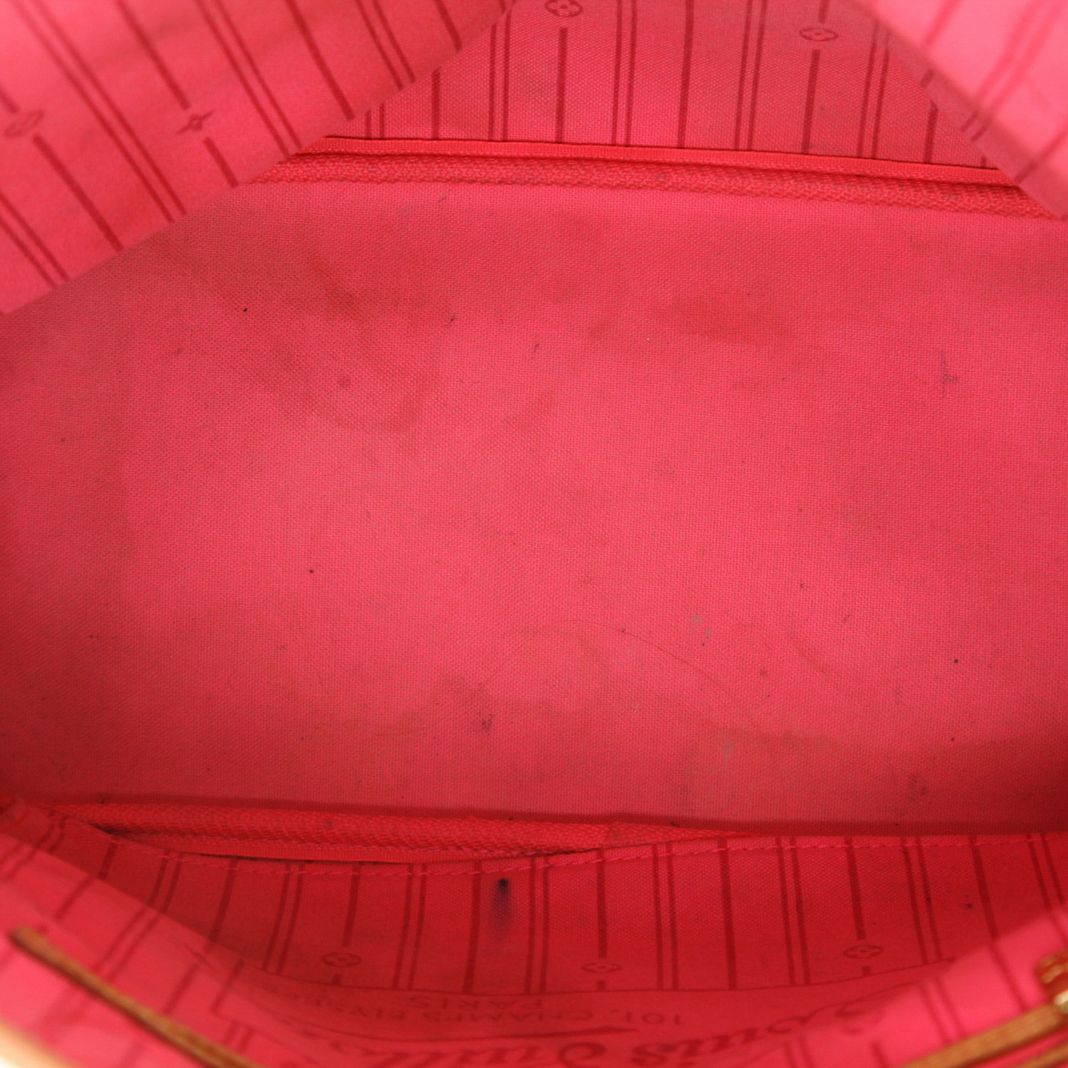 Sac cabas Louis Vuitton Neverfull en toile monogram et cuir naturel - Detail D3