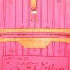 Shopping bag Louis Vuitton Neverfull in tela monogram a fiori e pelle naturale - Detail D3 thumbnail