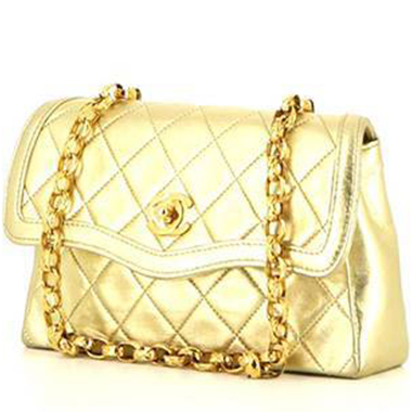 Borsa Chanel Vintage in pelle trapuntata dorata