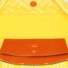 Fendi Baguette handbag  in yellow monogram canvas  and brown leather - Detail D3 thumbnail