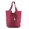 Hermes Picotin handbag in raspberry pink leather taurillon clémence - 360 thumbnail