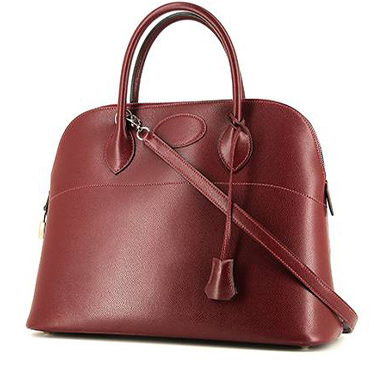 Hermes Rouge H Fjord Red 35/37cm Bolide Shoulder Tote Bag