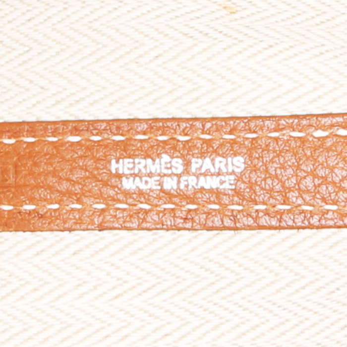 Sac cabas Hermès Garden Party en cuir togo gold - Detail D3
