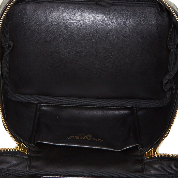 Beauty Chanel Vanity in pelle martellata nera - Detail D2