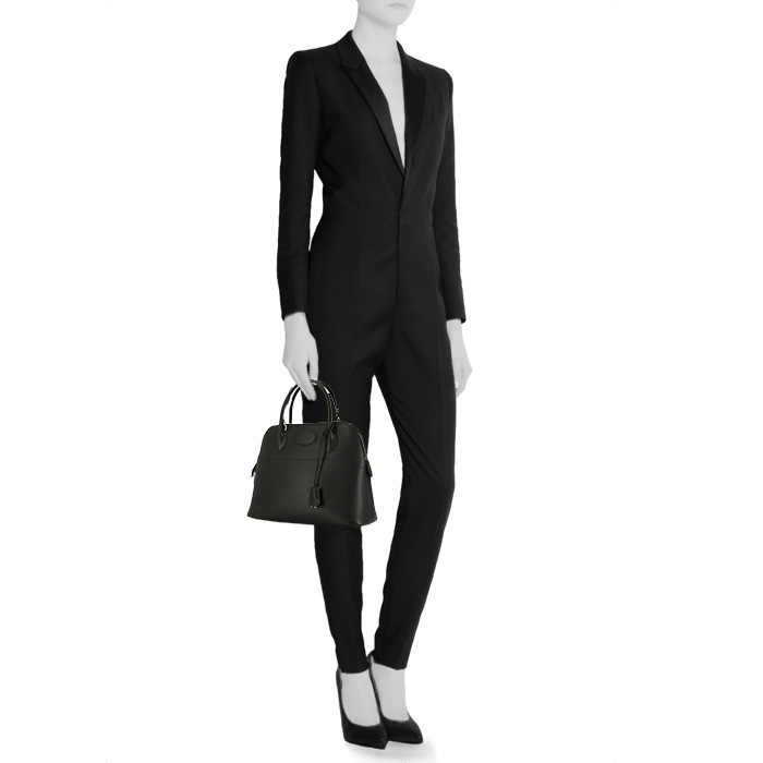 Sac à main Hermès Bolide 31 cm en cuir togo noir - Detail D1