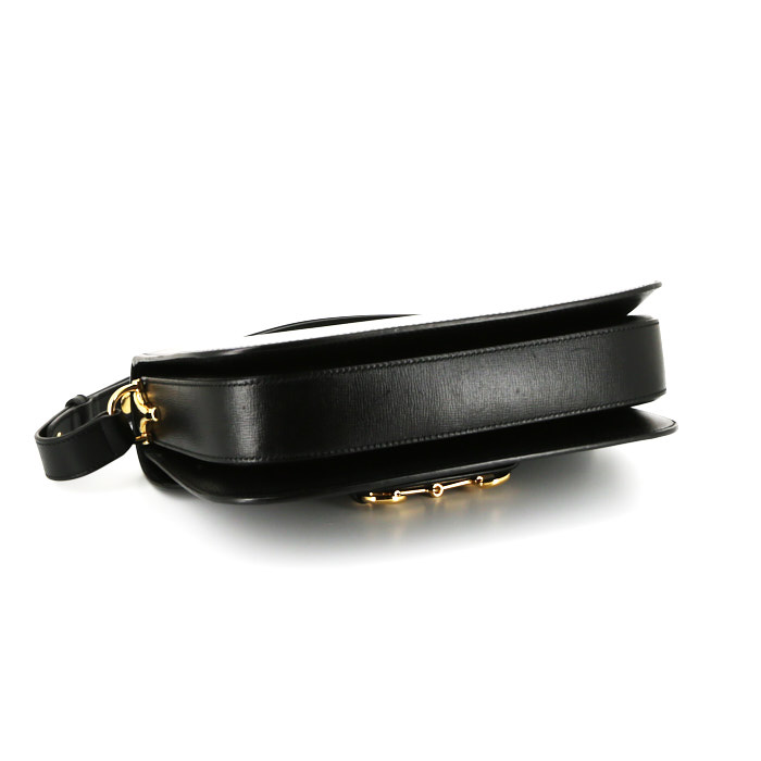 Gucci 1955 Horsebit handbag in black leather - Detail D4