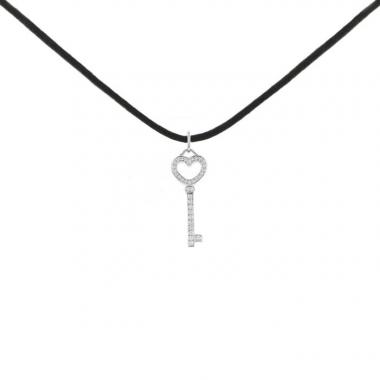 Colgante Tiffany 
Co Clé Coeur mini en platino y diamantes Colgante Tiffany 
Co Clé Coeur mini en platino y diamantes