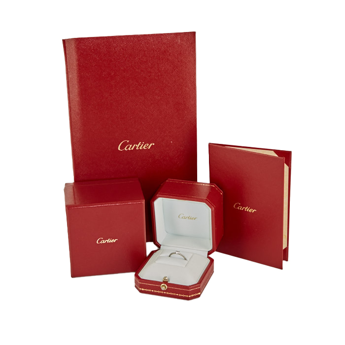 Sortija Cartier Etincelle en platino y diamantes - Detail D2