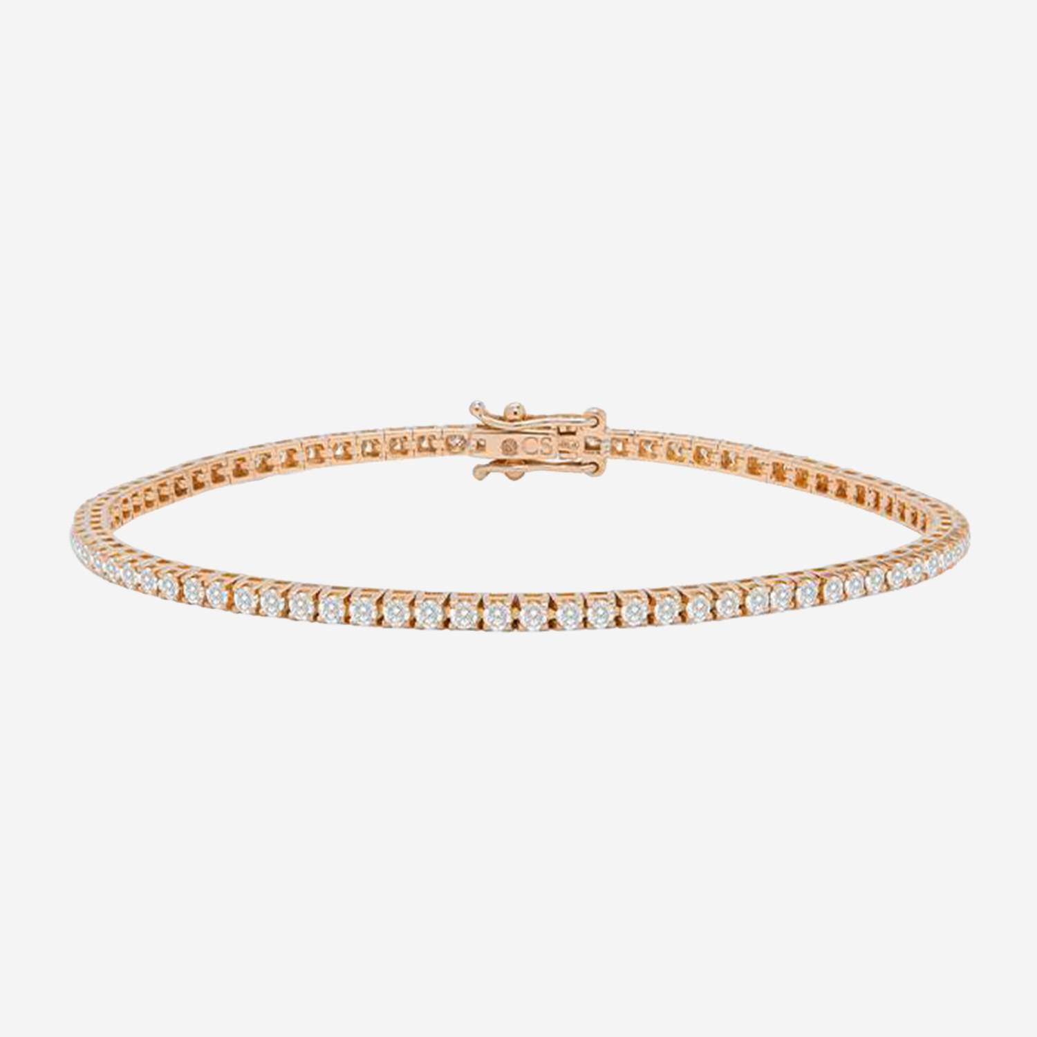 Bracciale in oro rosa e diamanti