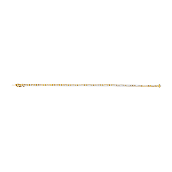 Bracelet ligne en or jaune et diamants (1,75 carat)
