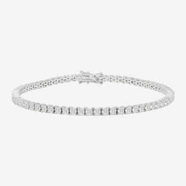 Bracelet ligne en or blanc et diamants (2,90 carats)