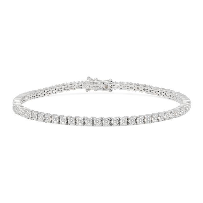 bracelet ligne en or blanc et diamants (2, 90 carats)