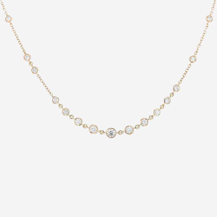 Collana    in oro rosa e diamanti (1,55 carat)