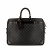 Louis Vuitton Porte documents Voyage briefcase in black damier canvas and black leather - 360 thumbnail