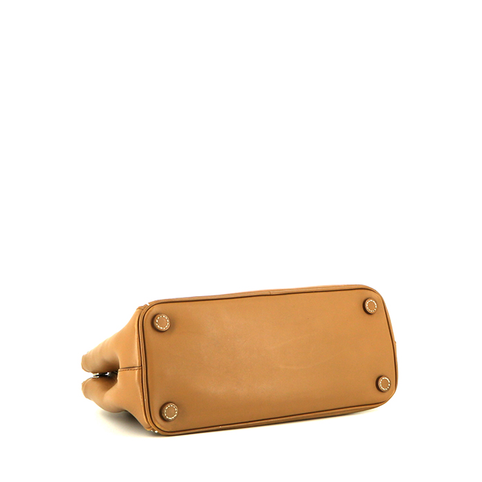 Prada Galleria handbag in gold leather - Detail D5