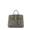 Hermes Birkin 25 cm handbag in grey epsom leather - 360 thumbnail