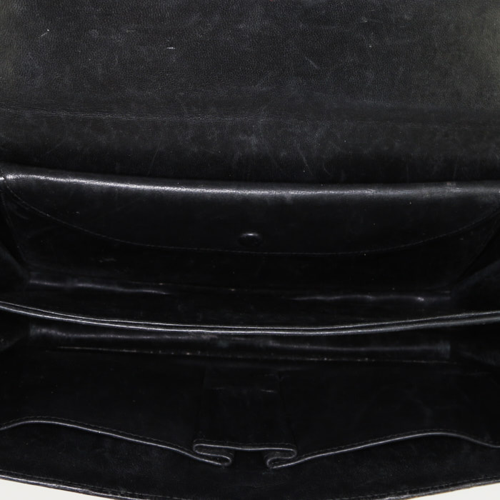 Sac à main Hermès  Vintage en crocodile noir - Detail D2