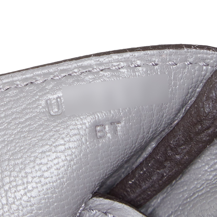 Sac à main Hermes Birkin 35 cm en cuir togo gris étain - Detail D4