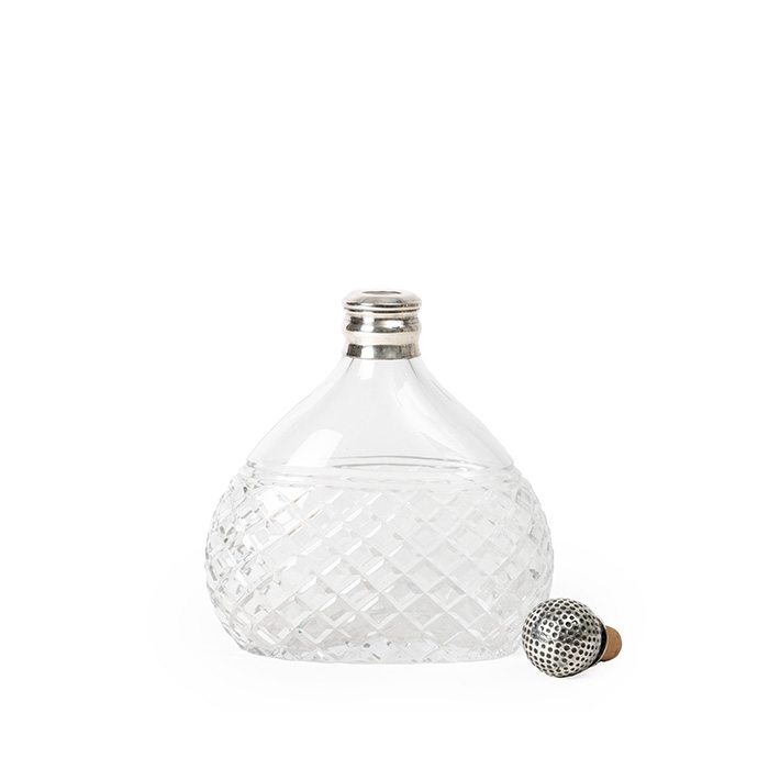 Hermès, "golf ball" carafe, in crystal and solid silver, signed founder stamp, from the 1960's - Detail D3