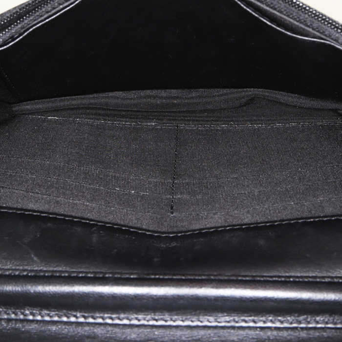 Bolso bandolera Chanel Wallet on Chain Boy en cuero acolchado negro - Detail D2