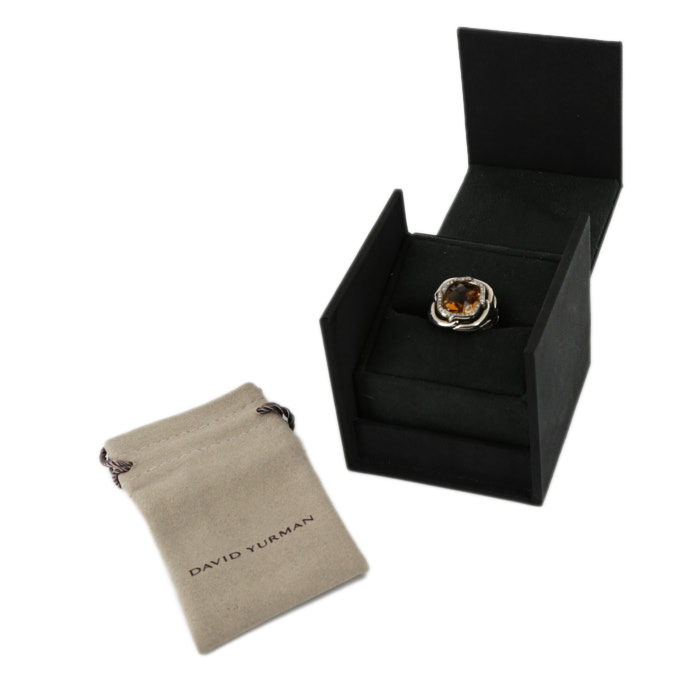 David Yurman ring in silver,  citrine and diamonds - Detail D2