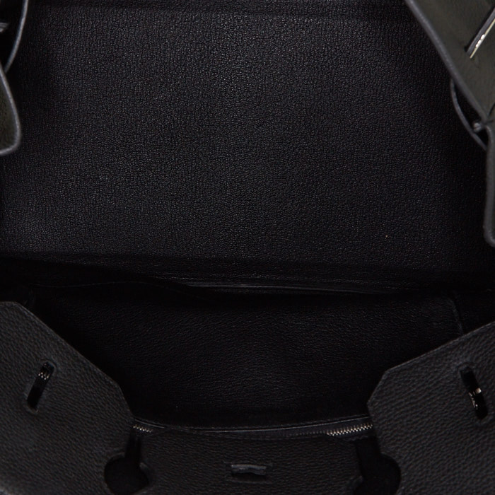 Hermes Birkin 35 cm handbag in black togo leather - Detail D2
