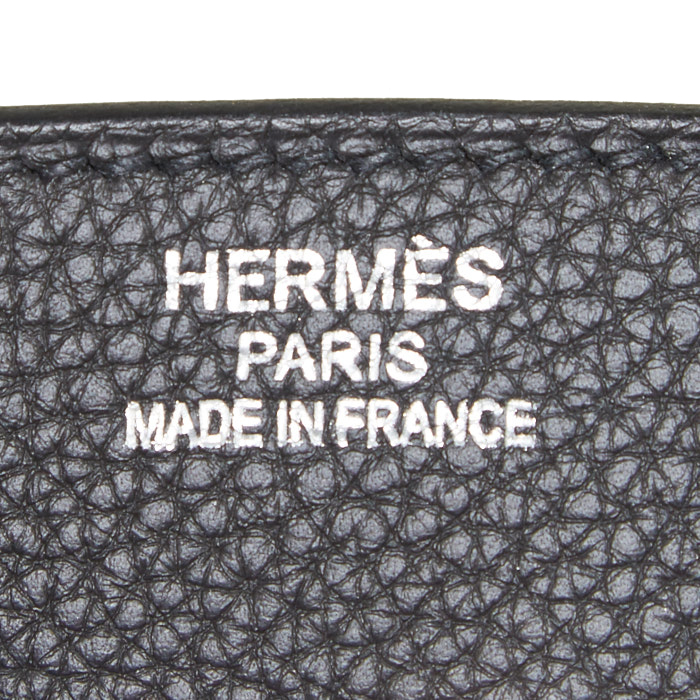 Hermes Birkin 35 cm handbag in black togo leather - Detail D3