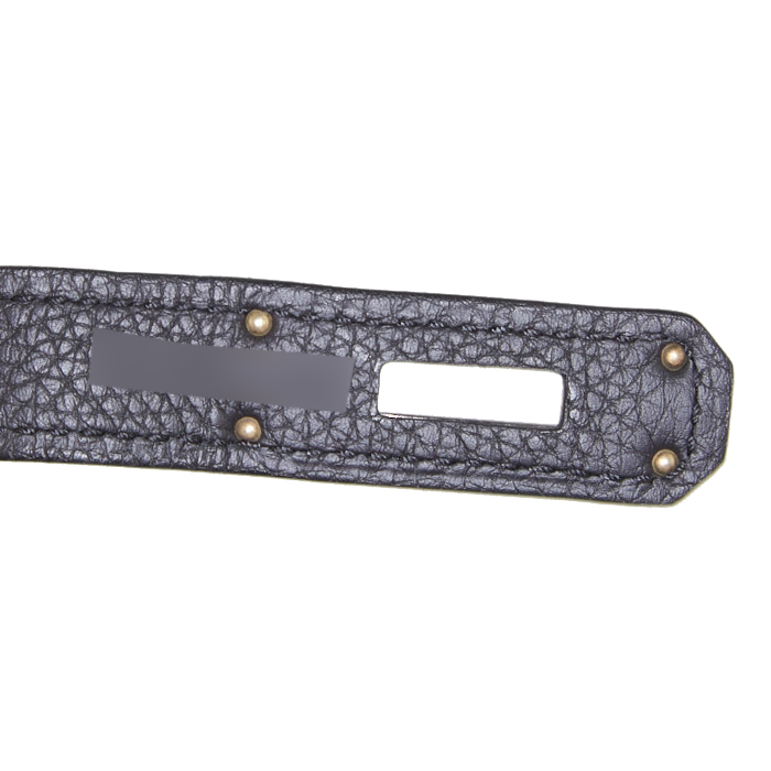 Hermes Birkin 35 cm handbag in black togo leather - Detail D4