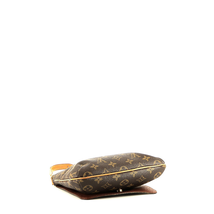 Louis Vuitton Salsa handbag in brown monogram canvas and natural leather - Detail D4