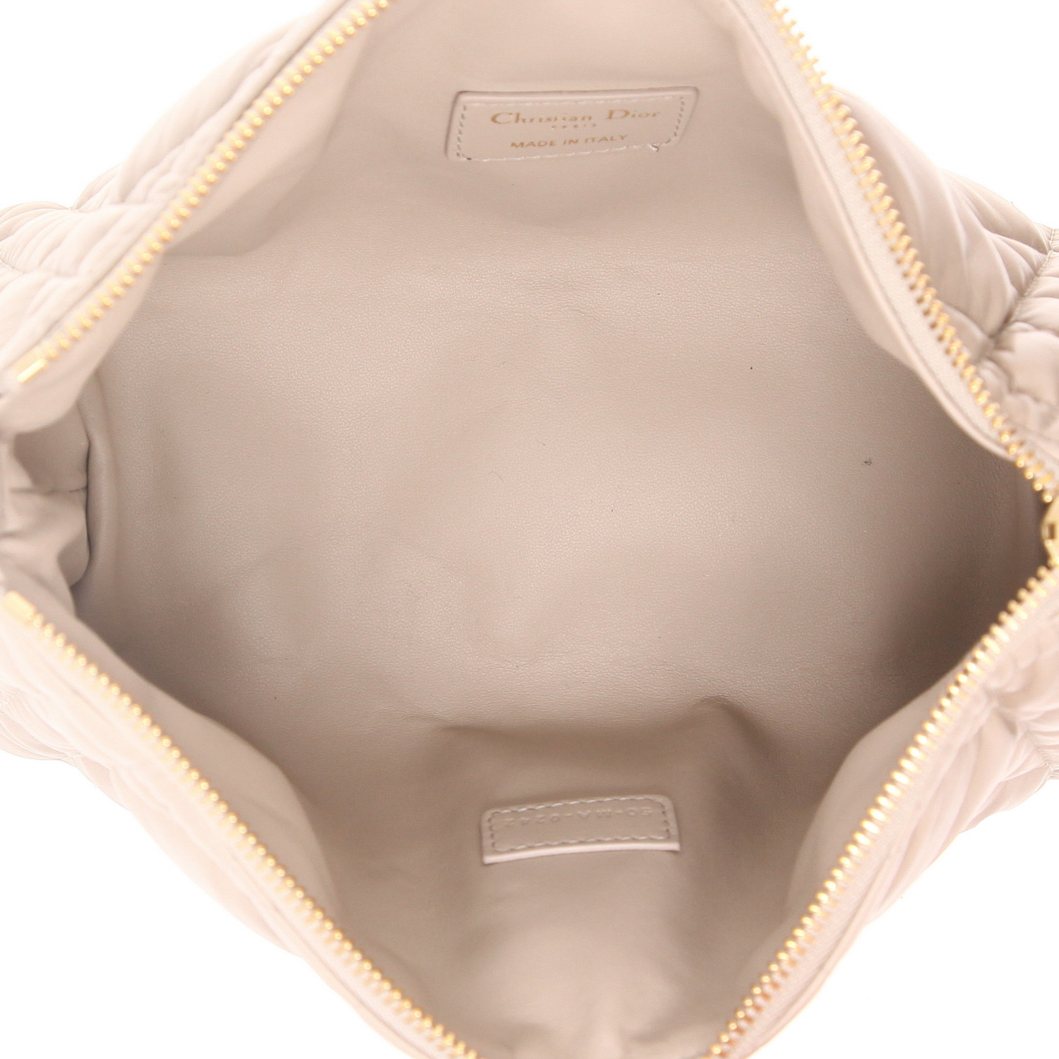 Dior  Nomad handbag/clutch  in beige leather cannage - Detail D3