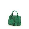 Prada Galleria handbag in green leather saffiano - 00pp thumbnail