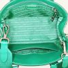Prada Galleria handbag in green leather saffiano - Detail D3 thumbnail