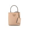 Prada Panier shoulder bag  in powder pink leather saffiano - 360 thumbnail