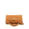 Hermes Kelly 25 cm handbag in gold epsom leather - 360 Front thumbnail