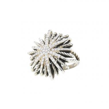 David Yurman Starburst ring in silver and diamonds