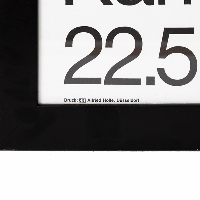 Andy Warhol, Affiche originale de l'exposition de la collection Karl Ströher à la Kunsthalle de Düsseldorf, signée et encadrée, de 1968 - Detail D4