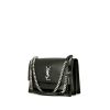 Saint Laurent Sunset shoulder bag in black smooth leather - 00pp thumbnail