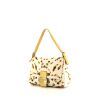 Fendi Baguette handbag in white linen canvas and yellow python - 00pp thumbnail