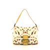 Fendi Baguette handbag in white linen canvas and yellow python - 360 thumbnail