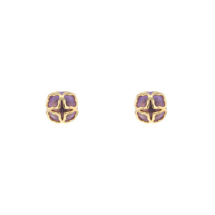 Chopard Impériale Cocktail small earrings in pink gold and amethysts - 00pp