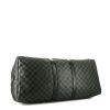 Louis Vuitton Keepall 55 cm travel bag in grey damier canvas and black leather - Detail D5 thumbnail