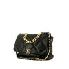 Chanel 19 maxi shoulder bag in black quilted leather - 00pp thumbnail