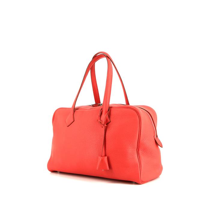 Hermes Victoria handbag in pink togo leather - 00pp