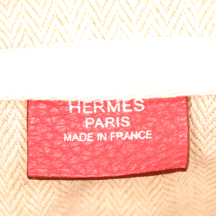 Bolso de mano Hermes Victoria en cuero togo rosa - Detail D3