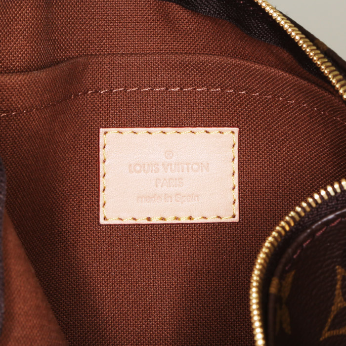 Sac bandoulière Louis Vuitton Multi-Pochette Accessoires en toile monogram marron et cuir naturel - Detail D4